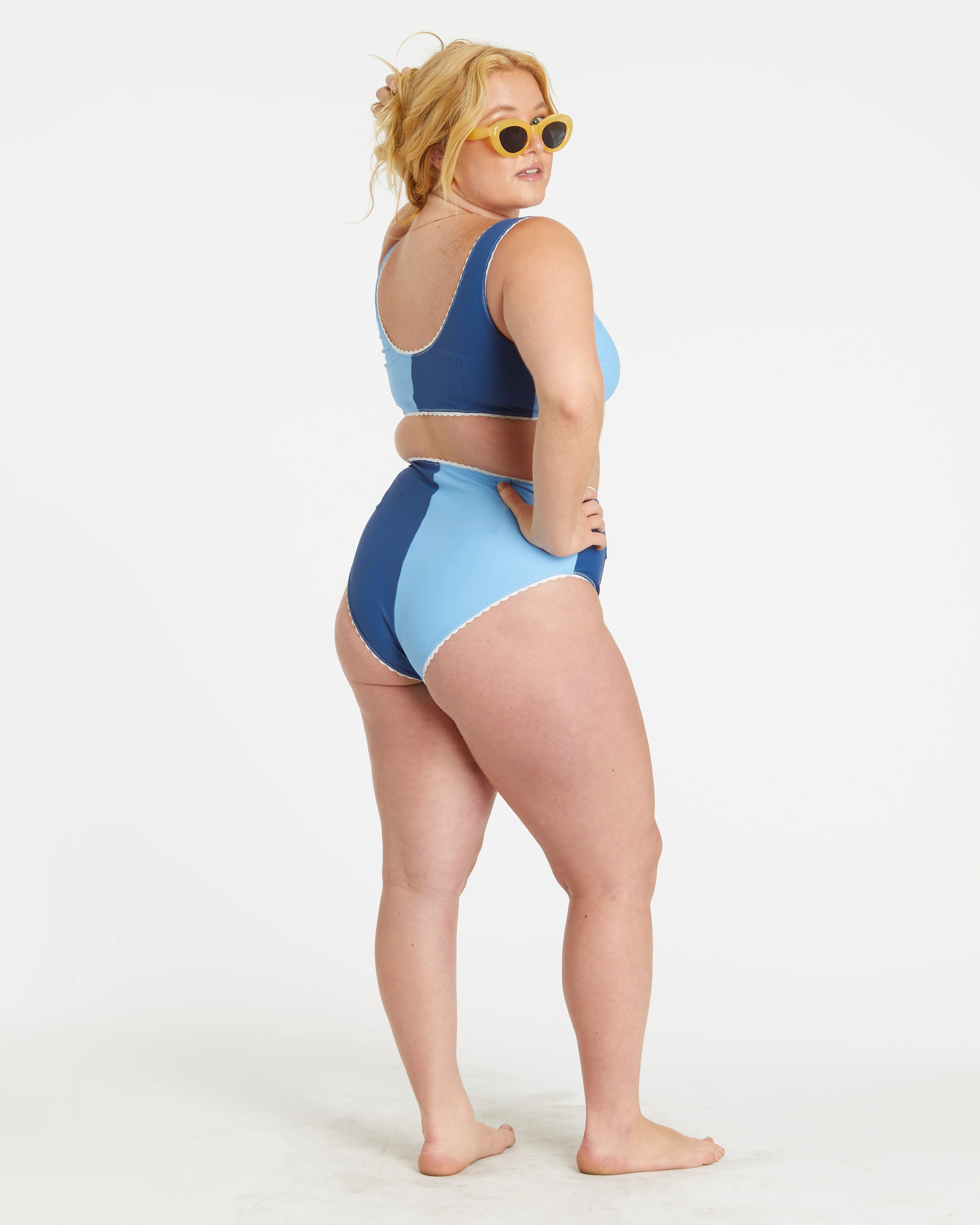 Two-Tone Bikini (Blue Poppy/Navy) - Image 4