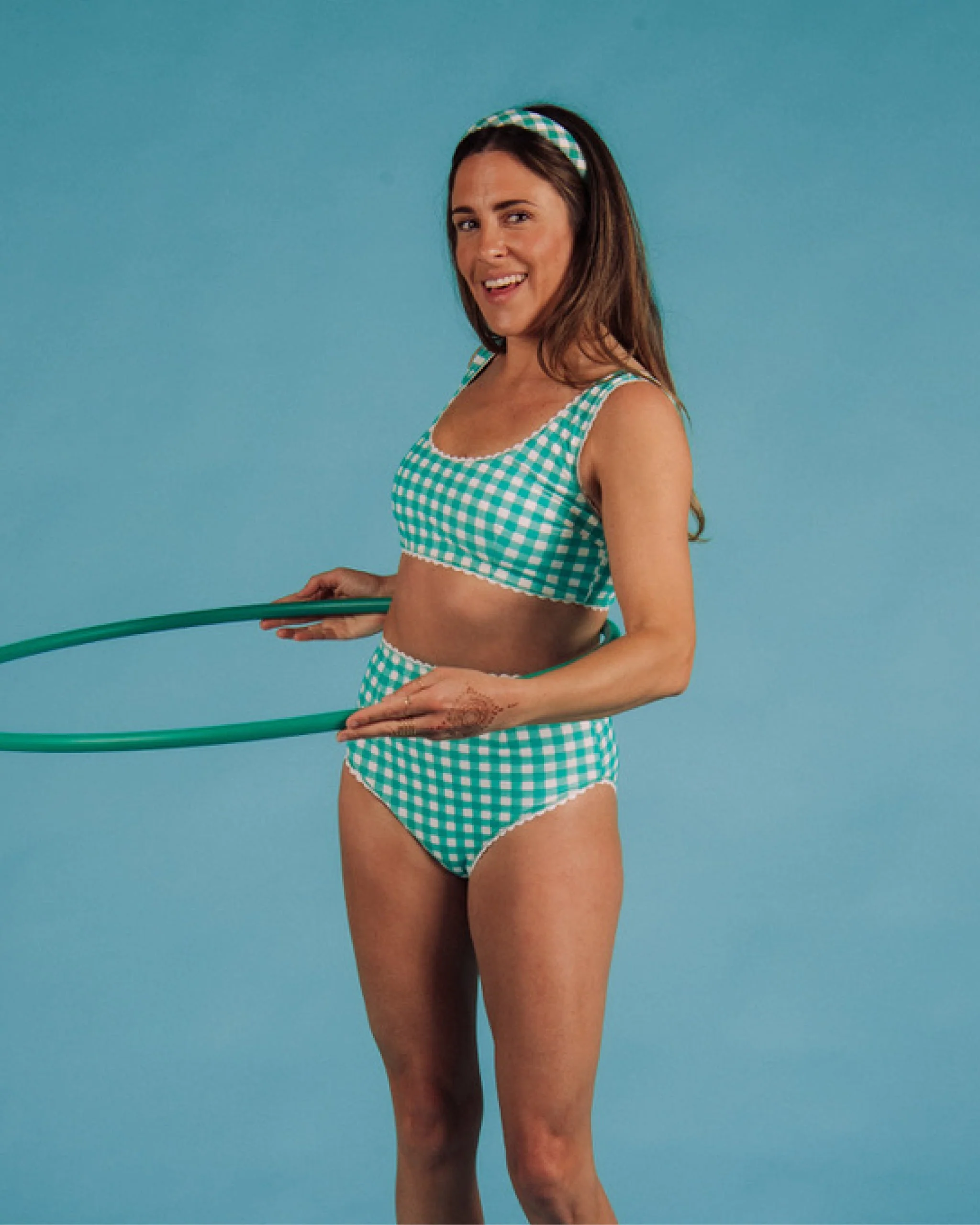 Gingham Headband (Green) - Image 5