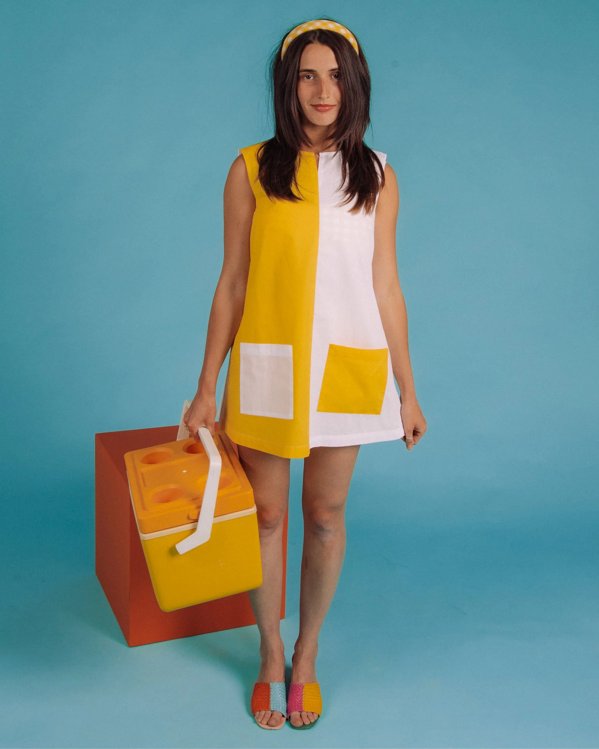 Two-Tone Smock (Yellow/White) - Image 9