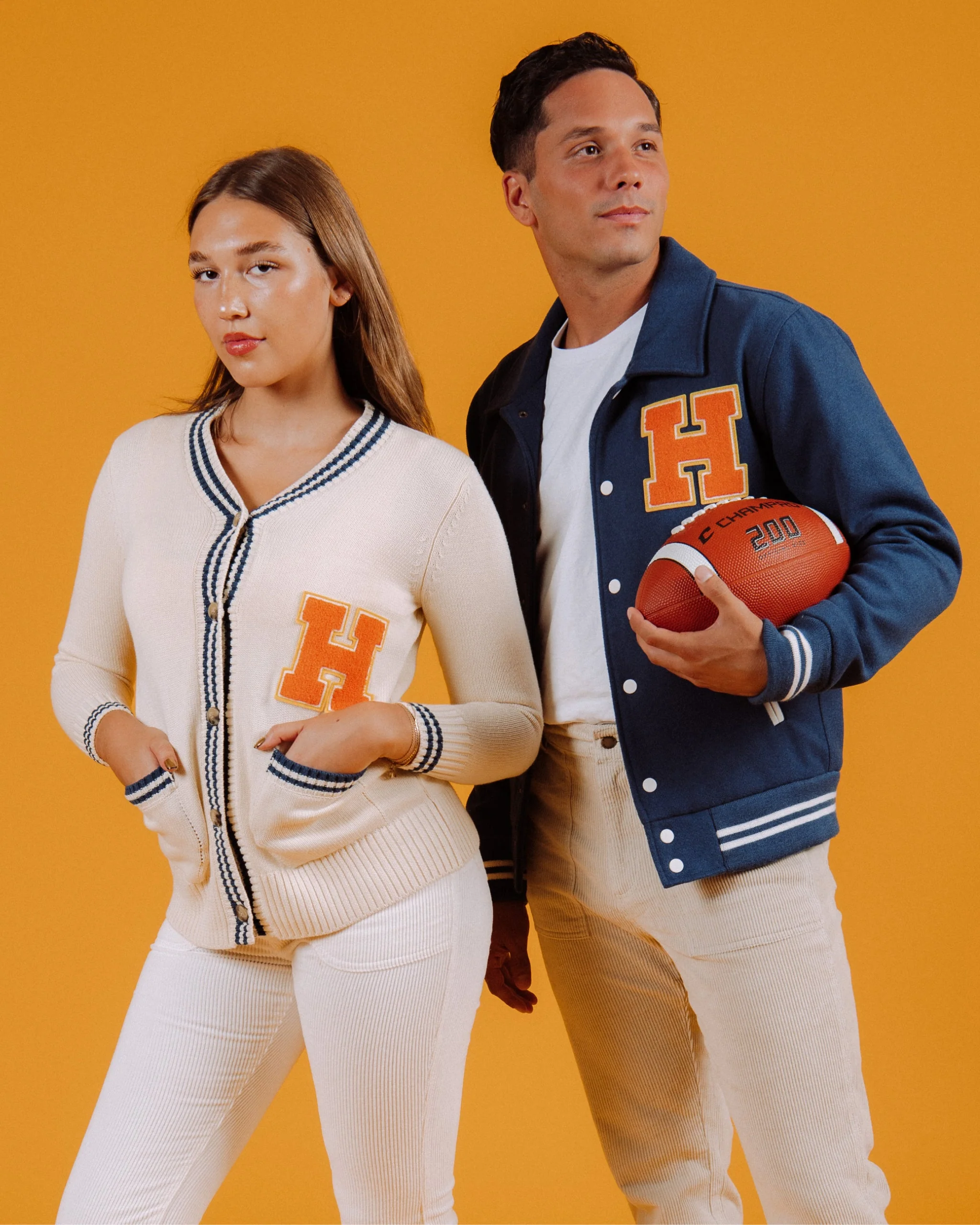 Varsity Cardigan (Cream) - Image 9